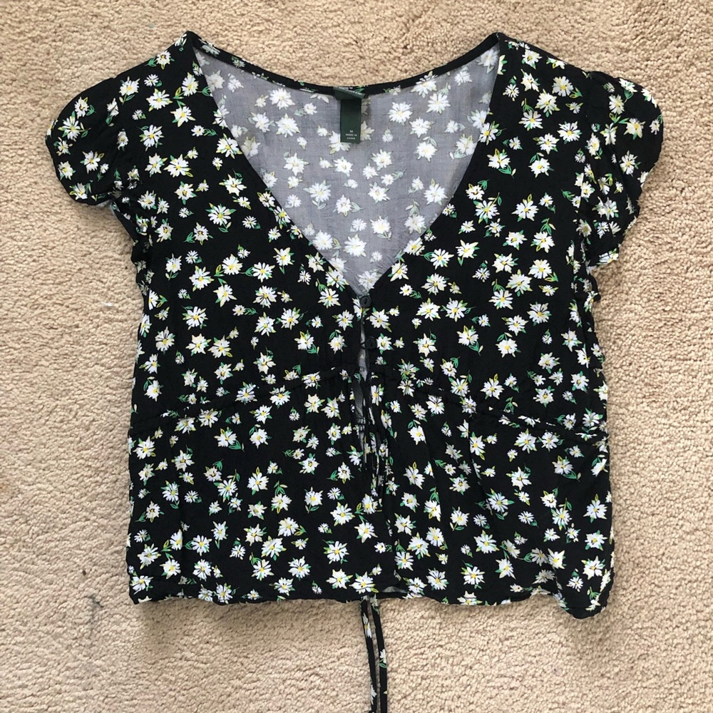 Womens crop floral top
